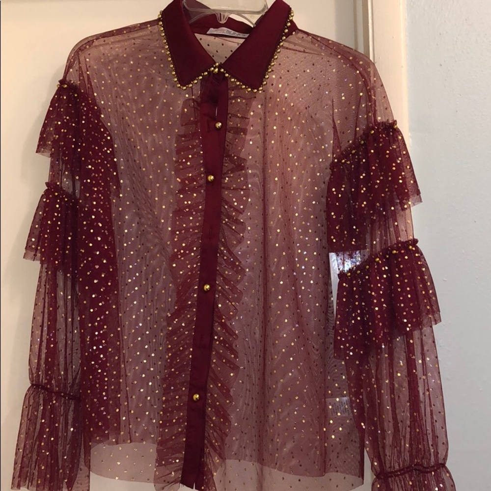 Ms bling boutique see through shirt 👚